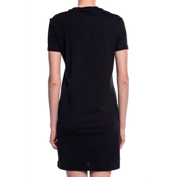NEW VERSACE couture women gold logo t-shirt dress in black - Picture 2 of 8